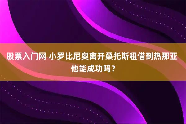 股票入门网 小罗比尼奥离开桑托斯租借到热那亚 他能成功吗？